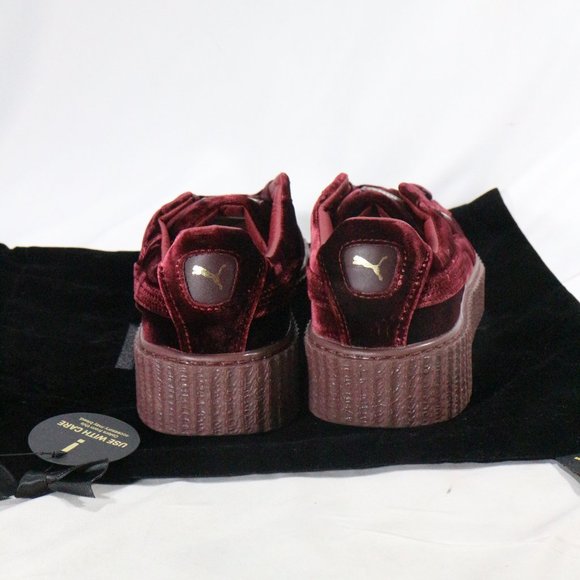 FENTY x PUMA Rihanna Creeper Burgundy Sneakers Sz 10 US Men 11.5 Wmn - Picture 8 of 16